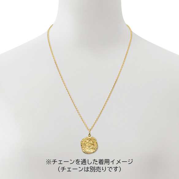 イタリア製〕K18イエローゴールド ペンダントトップ（リバーシブル