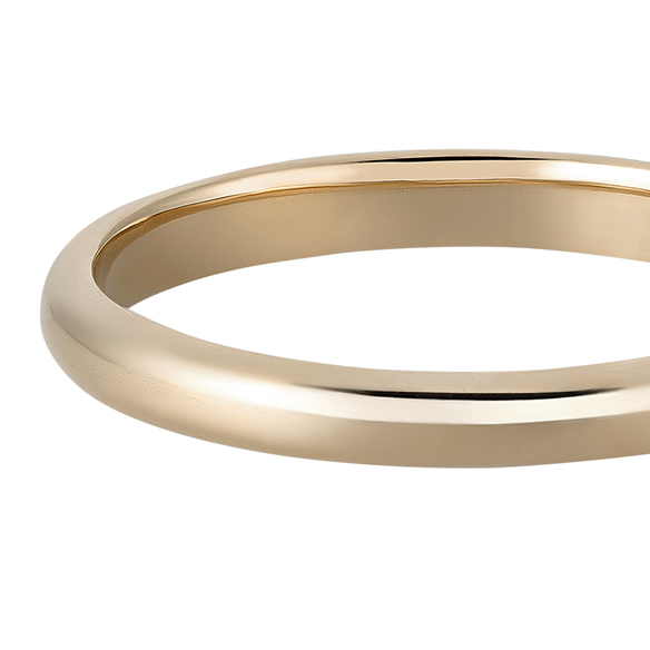 K18 カラーゴールドリング〕K18 リング シャンパンゴールド (幅約2.2mm
