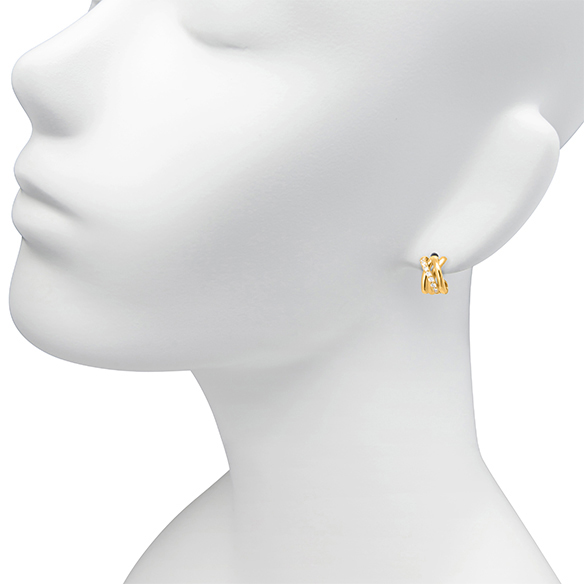 ギンザクロスオーバー〕K18イエローゴールド ダイヤモンド ピアス | 高