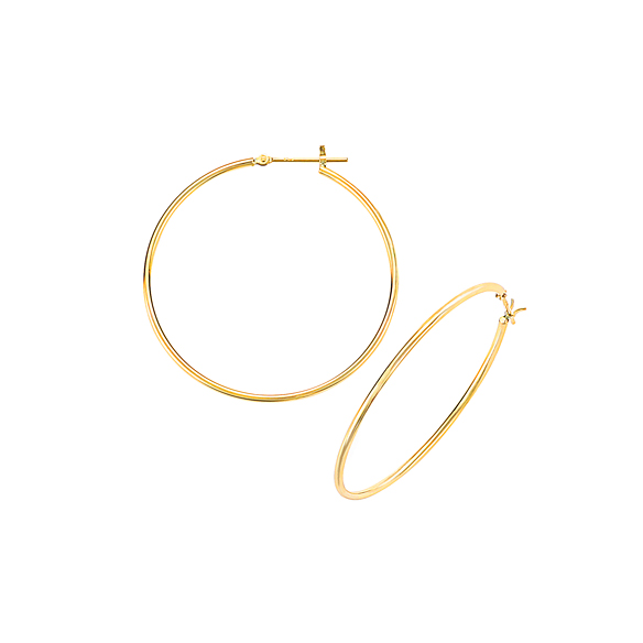 K18イエローゴールド フープピアス 40mm | 高品質 金・プラチナ