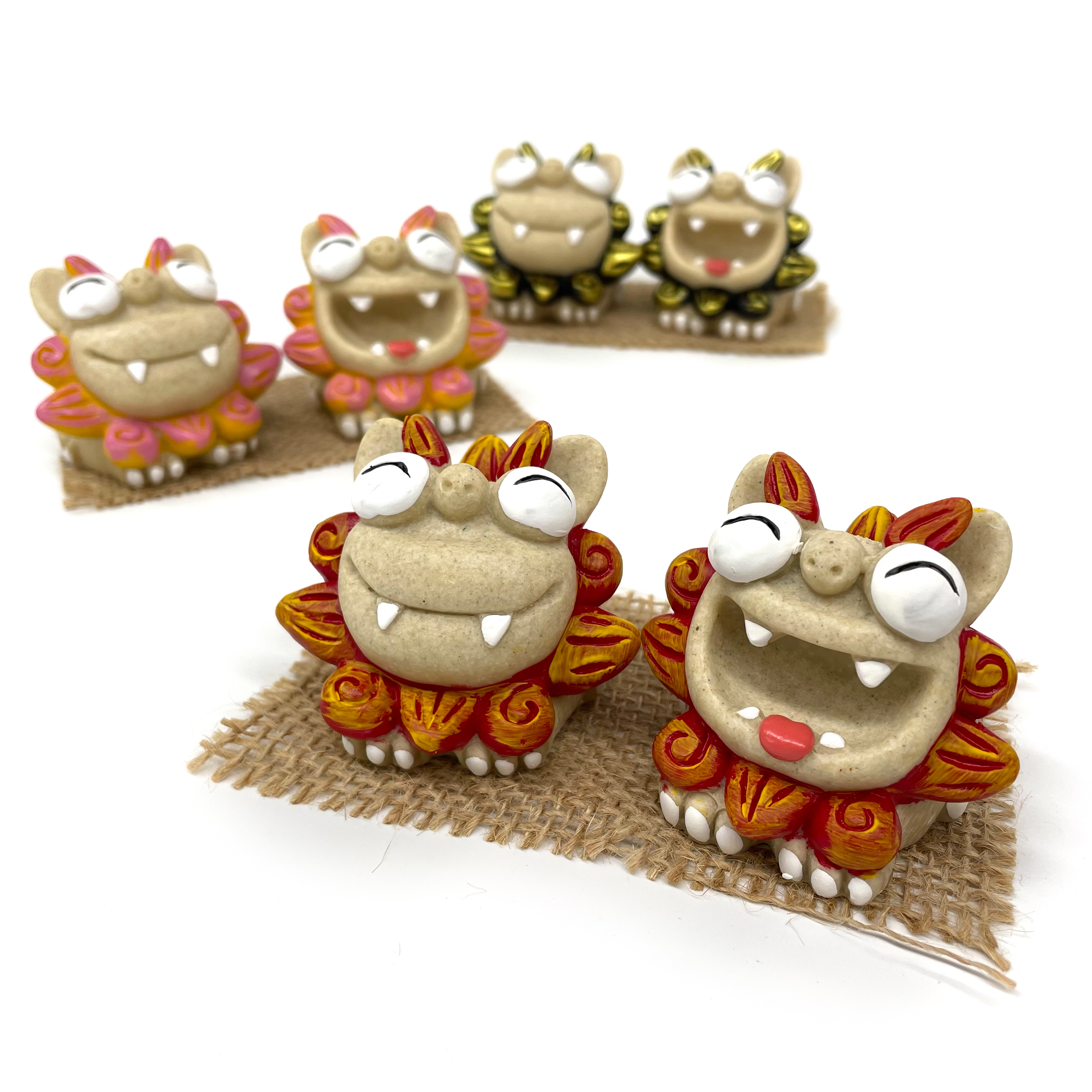 琉球の館 沖縄発おみやげ市場 / 大笑いシーサー正面(5.5cm)