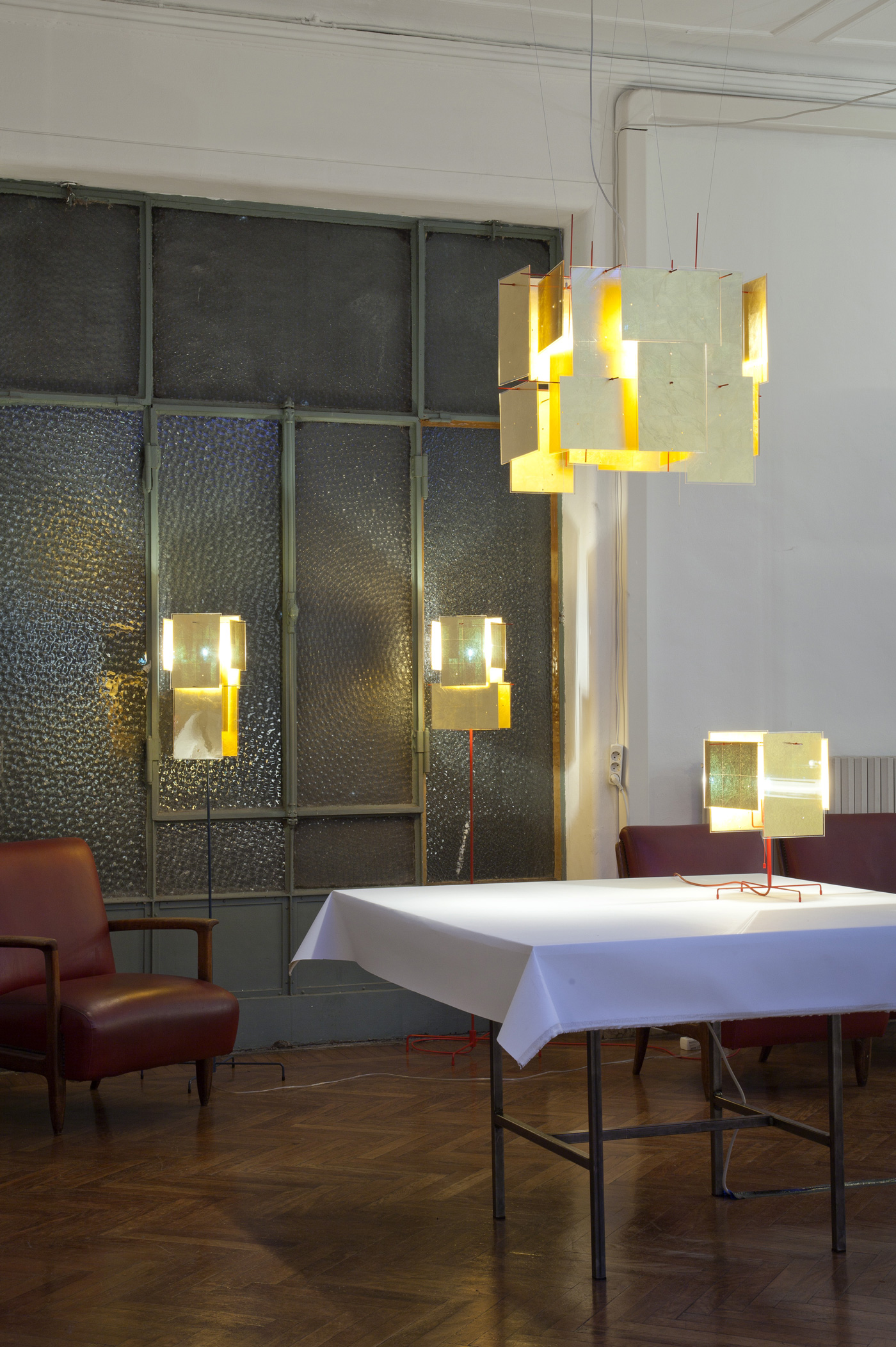 Designer table lamp 24 carat blue T | Ingo Maurer