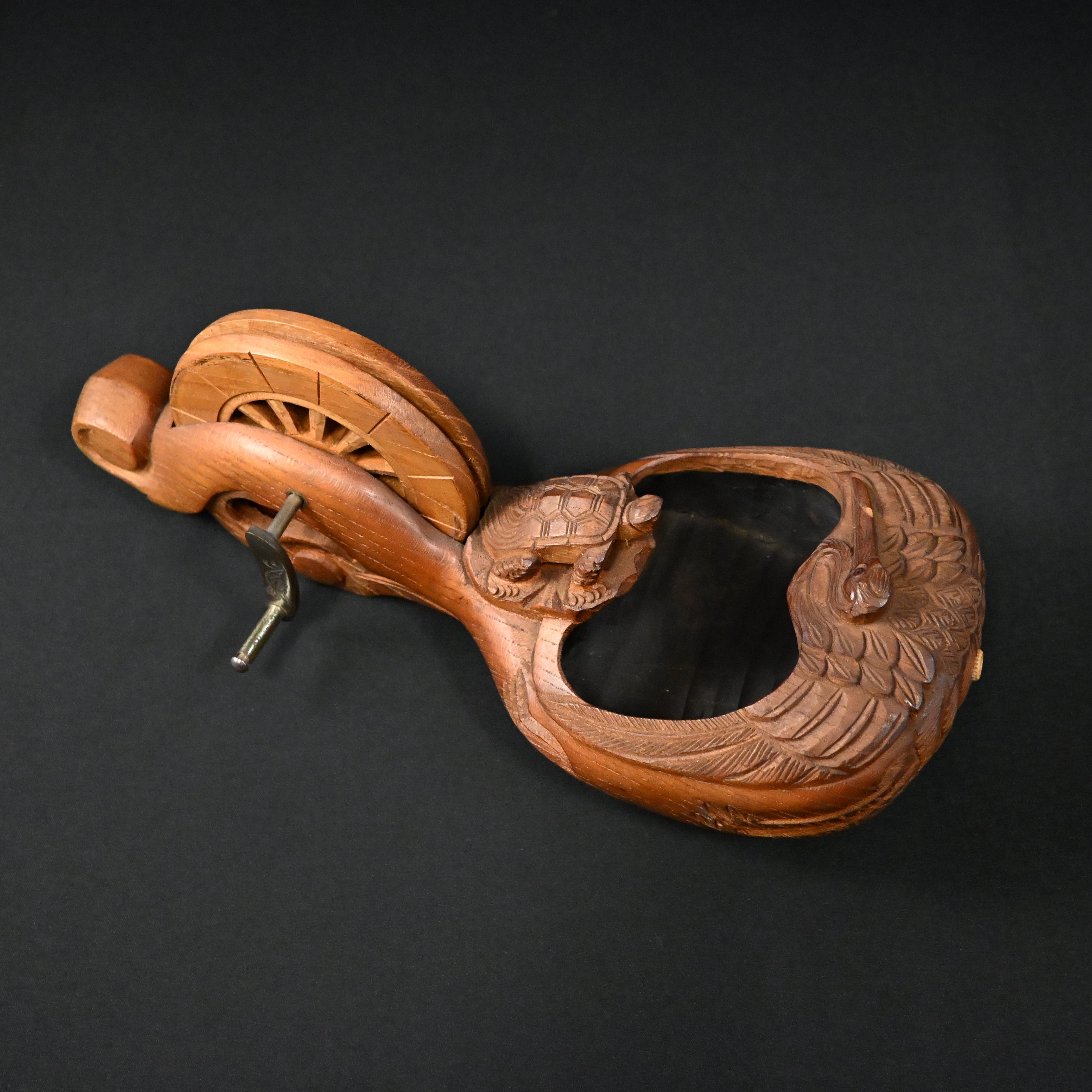 桃太郎 古民具 大工道具 壷重刀 木彫 墨壷 M R6610 桃太郎様専用 古民