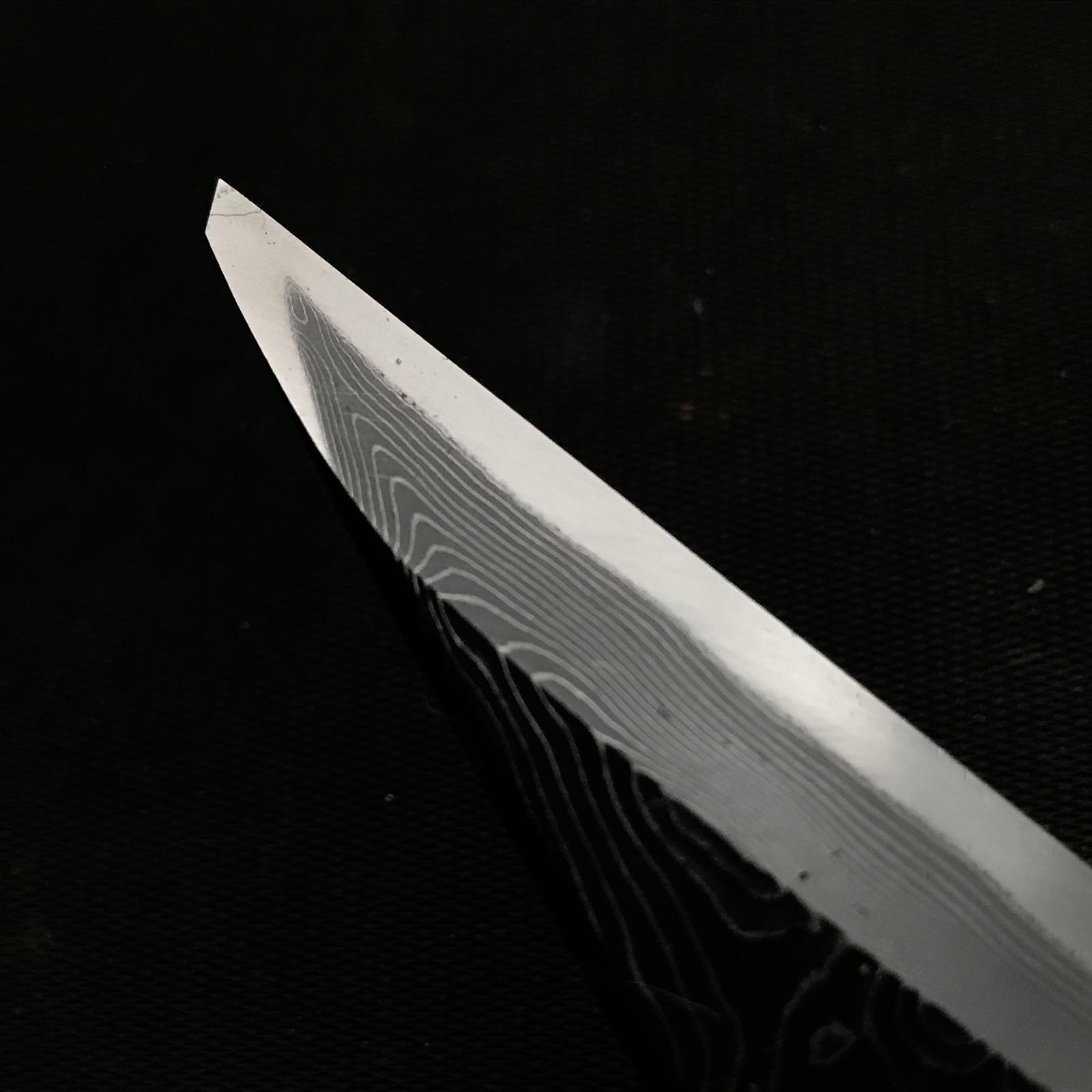 Tasai Kiridashi Knives Damascus Right & Left 田斎作 切出し小刀