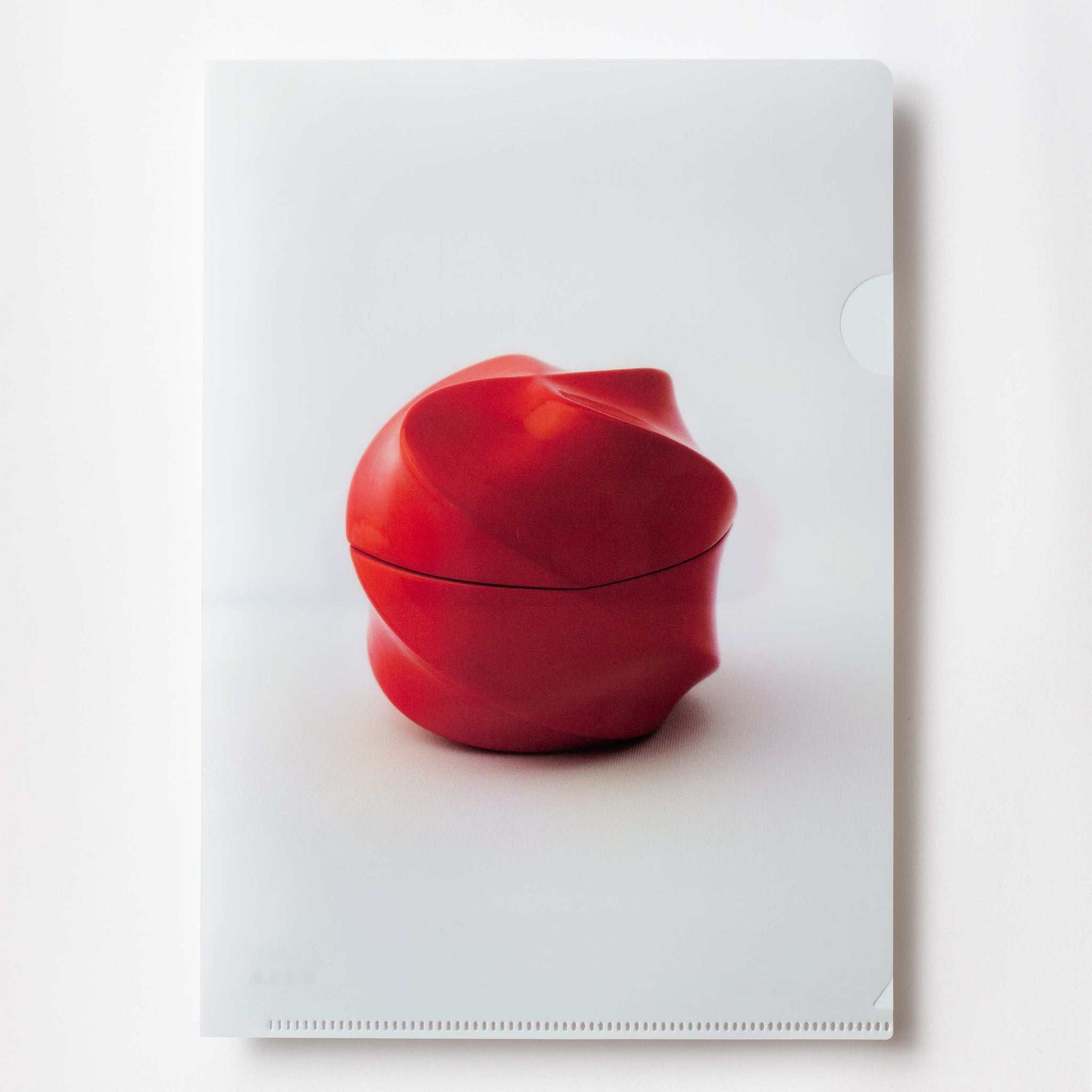 黒田辰秋 朱四稜茶器 朱漆捻茶器 朱漆振出し クリアファイル （A5