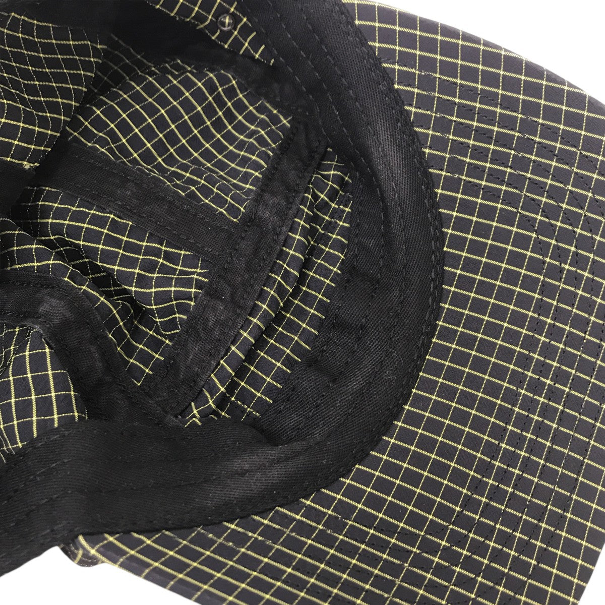 Supreme(シュプリーム) チェックキャップ ブラック×イエロー｜【公式