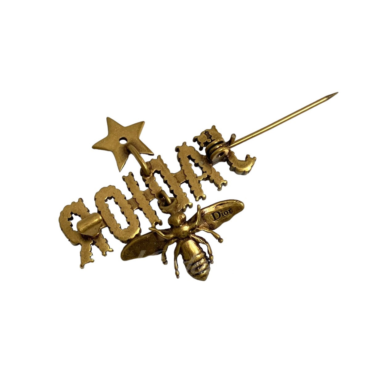 ChristianDior クリスチャンディオール 蜂 ハチ ブローチ ゴールド