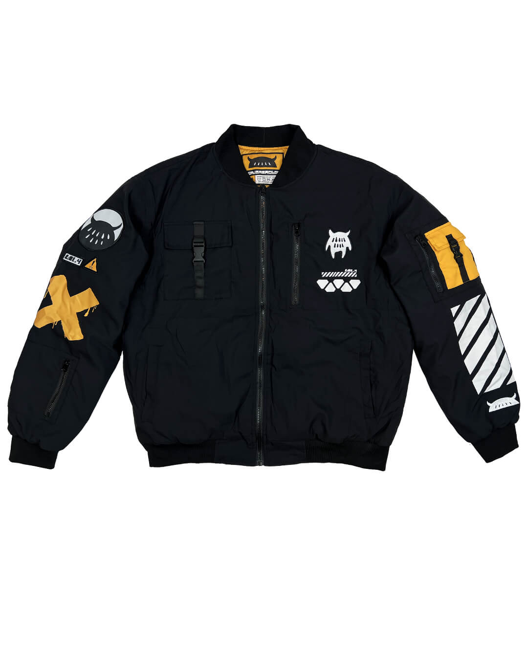 NO MASS PROD. CRUCIFIED BOMBER JACKET S