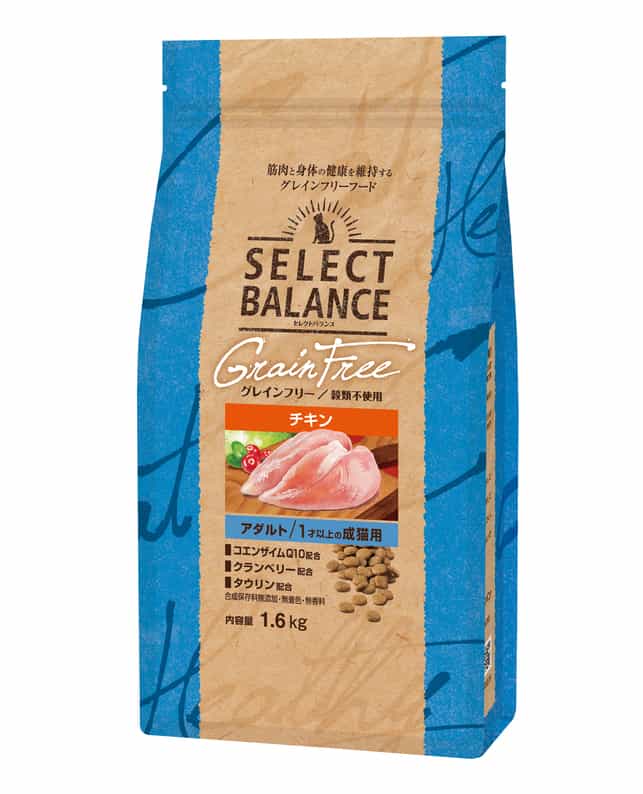 セレクトバランスグレインフリーアダルトチキン猫用1.6kg×3