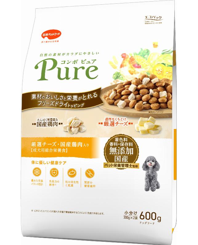 日本ペットフード コンボ ピュア ドッグ 厳選チーズ・国産鶏肉入り