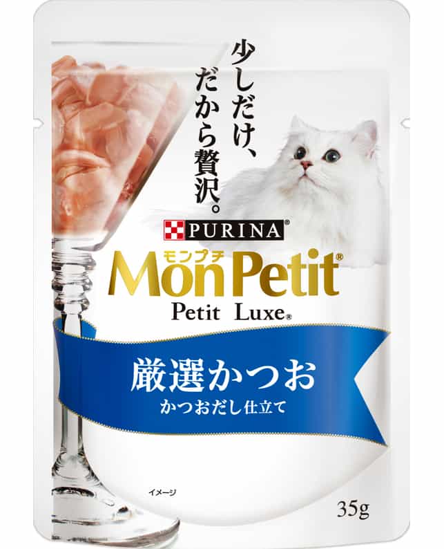 モンプチ プチリュクスパウチ 厳選かつお かつおだし仕立て 35g