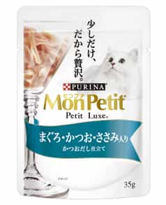 モンプチ プチリュクスパウチ 厳選かつお かつおだし仕立て 35g