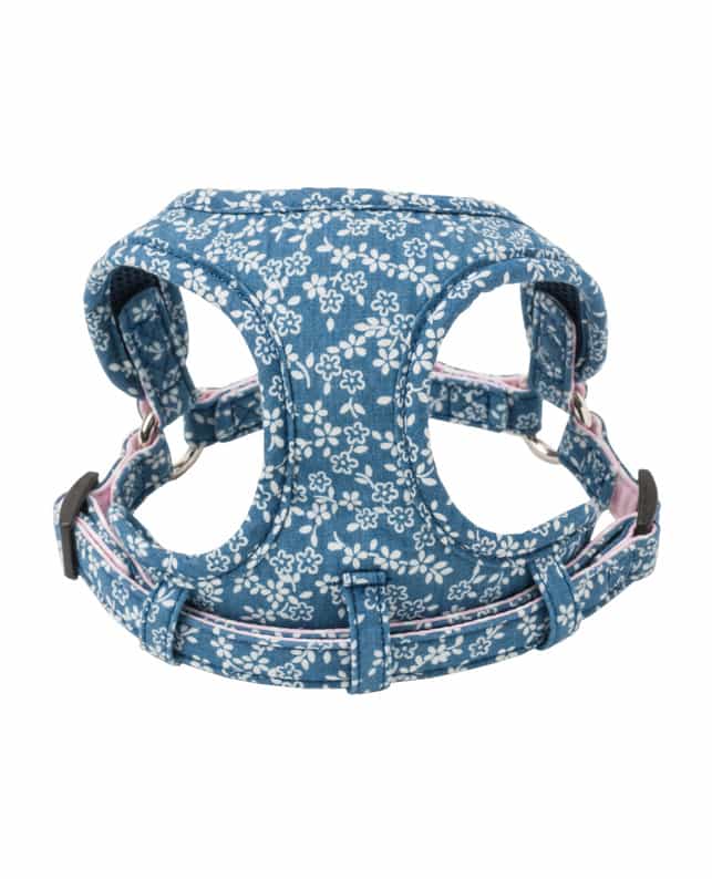 カワノ産業 ヤワラカクッションハーネス デニムフラワー（KA-D0309