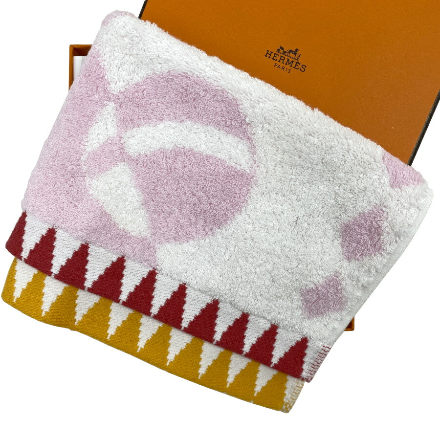 楽天市場】エルメス HERMES ハンドタオル カレタオル ラビリンス