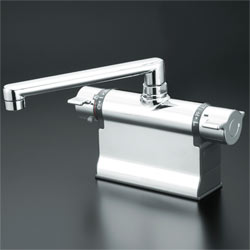 楽天市場】KVK KM3008R デッキ形サーモスタット式混合栓 右ハンドル