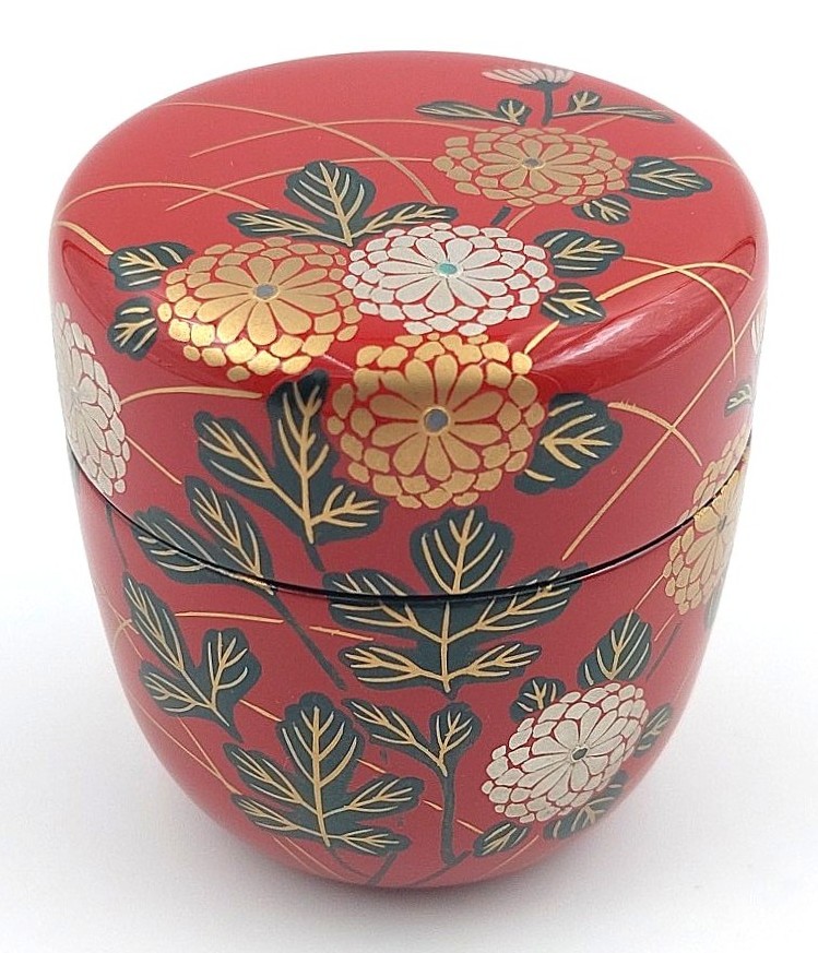 楽天市場】中谷博峰 中棗「桜蒔絵」木箱入 【山中漆器/茶道具/棗