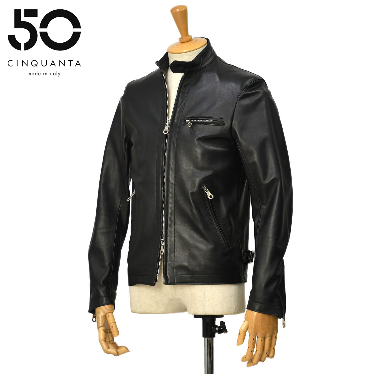 楽天市場】CINQUANTA【チンクアンタ】スタンドカラーダブルライダース