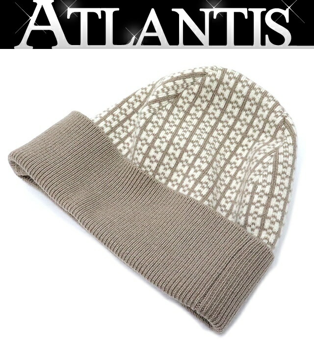 楽天市場】【アパレル】HERMES エルメス ニット帽 帽子 Hロゴ カシミヤ