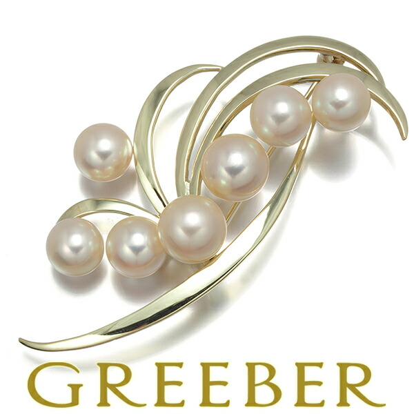 Mikimoto ミキモト パール ブローチ 真珠 リーフ J251061 MIKIMOTO