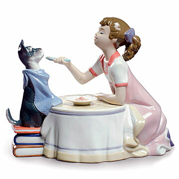 楽天市場】リヤドロ 可愛いパイロット 紙飛行機 犬 置物 01006665