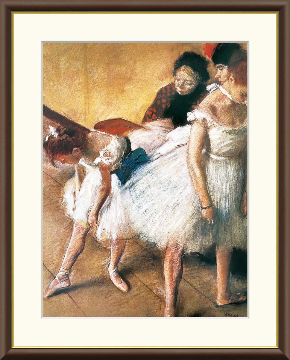 ドガ エトワール 舞台の踊り子 水晶絵 名画 絵画 額縁 額絵 壁掛け