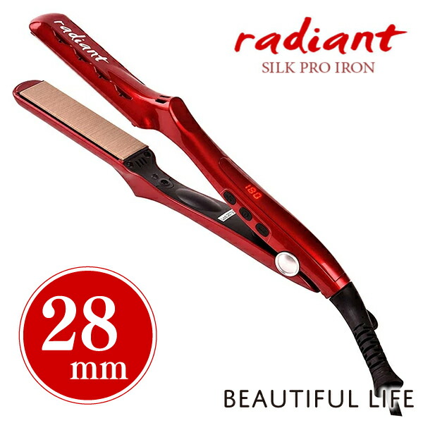 楽天市場】ラディアント シルクプロアイロン 28mm レッド LM-125-R