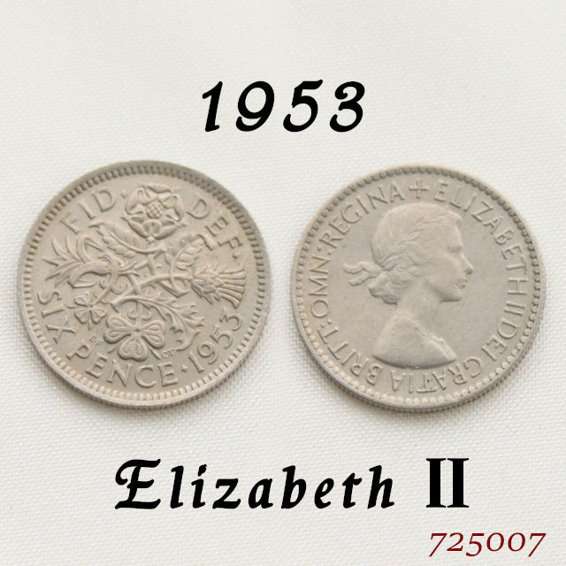 楽天市場】未流通 1962年 6ペンス銀貨 エリザベス2世女王 前進あるのみ