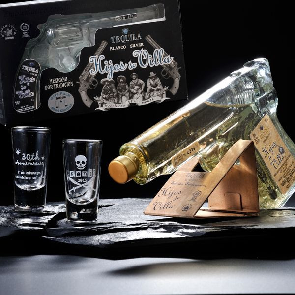 楽天市場】イホス デ ビジャ レポサド ピストルボトル ショットグラス2