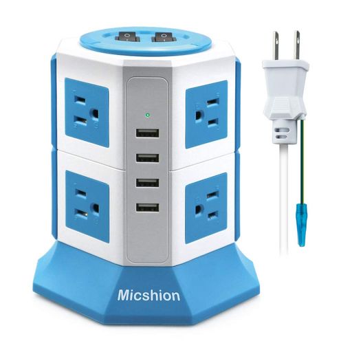 楽天市場】【送料無料】電源タップ タワー式 縦型コンセント 2つの