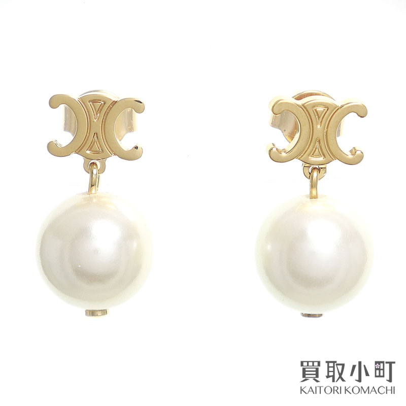 楽天市場】CELINE セリーヌ ピアス PERLS EARRINGS 460TZ6PRB.01GI