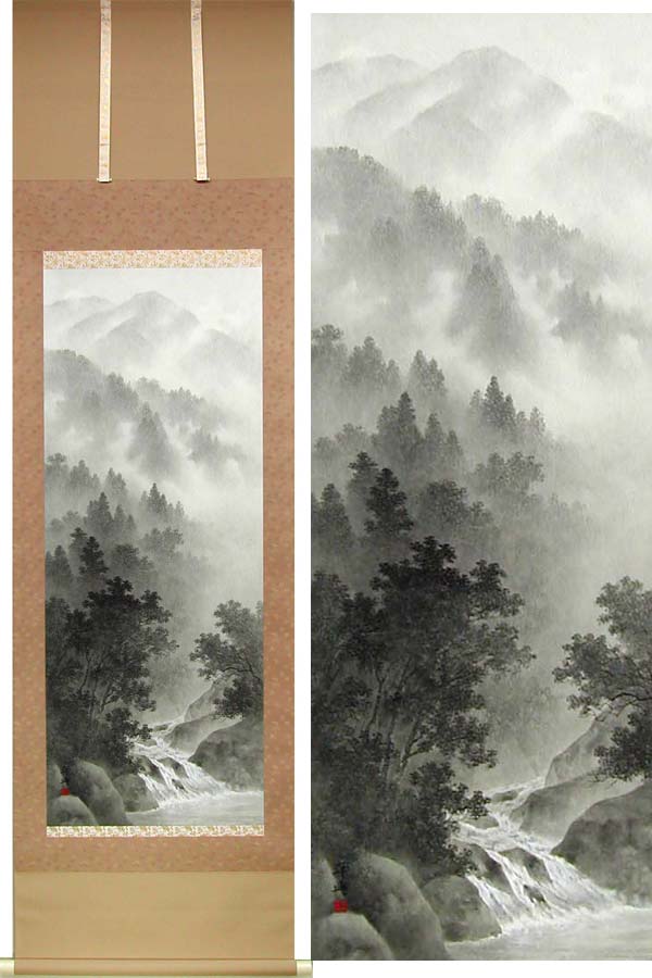 楽天市場】掛軸 緑韻渓聲 （島田智博）送料無料 【肉筆】【掛軸】【一