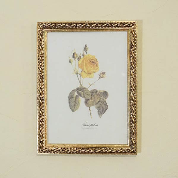 楽天市場】絵画 インテリア 額入り イタリア製 薔薇額絵 ゴールド枠