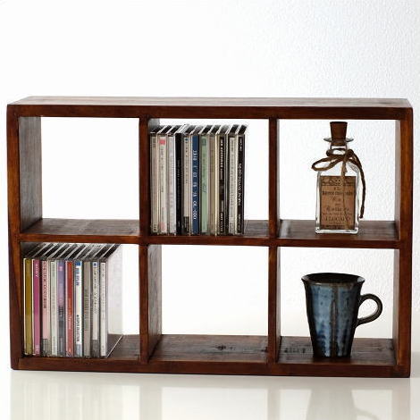 楽天市場】CDラック 木製 スリム 【シーシャムウッドCDラック ［1段