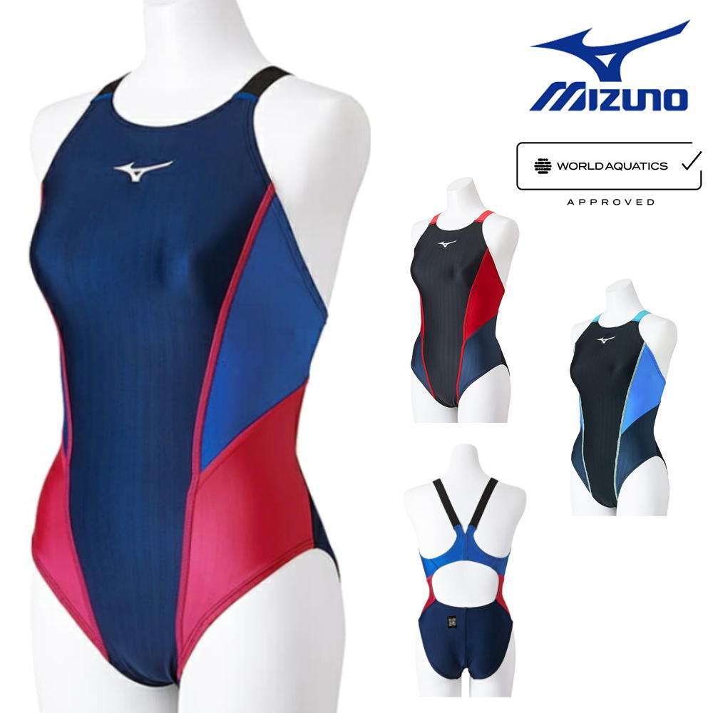 Mizuno 競泳水着 Sサイズ ホワイト/ブラック/ゴールド Mizuno 競泳水着