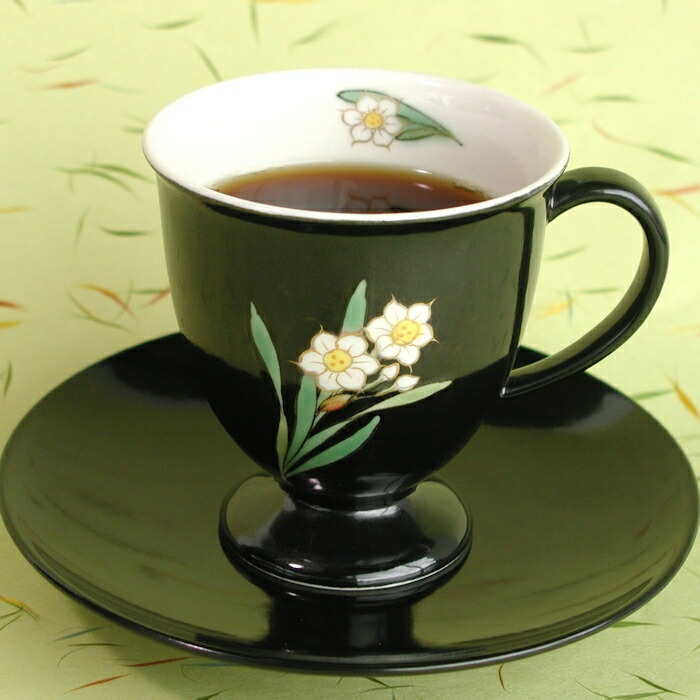 京焼 清水焼 陶葊 陶あん 椿と梅 カップ＆ソーサー ペア 京焼 清水焼