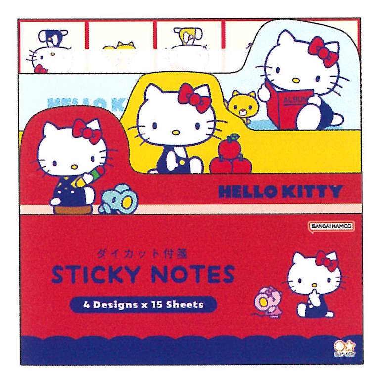 未使用】キティちゃん りんご ダイカット ブロックメモ メモ帳 未使用