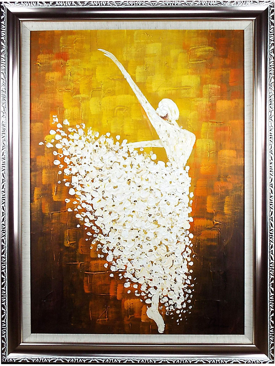 バレリーナの油彩画 バレリーナ 喝采 油絵 280×220 絵画 Hisako 通販