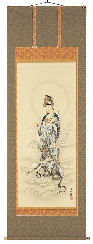 楽天市場】掛け軸／掛軸 岩上観音（川島 玉峰）【送料無料】【代引