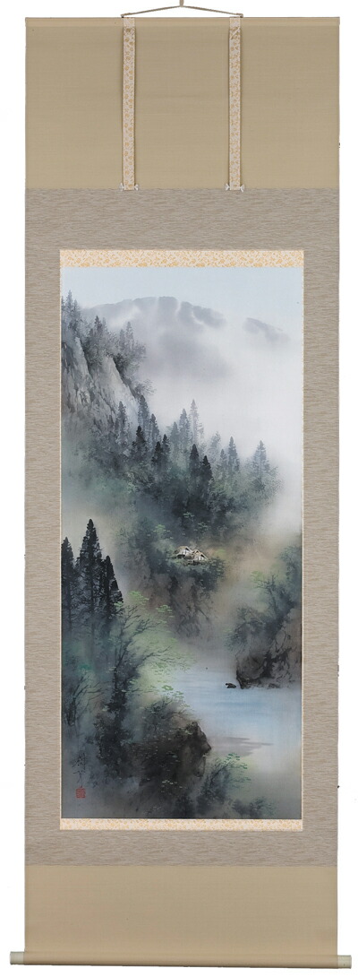 楽天市場】掛け軸／掛軸 彩色山水（今村景元）【送料無料】【代引き