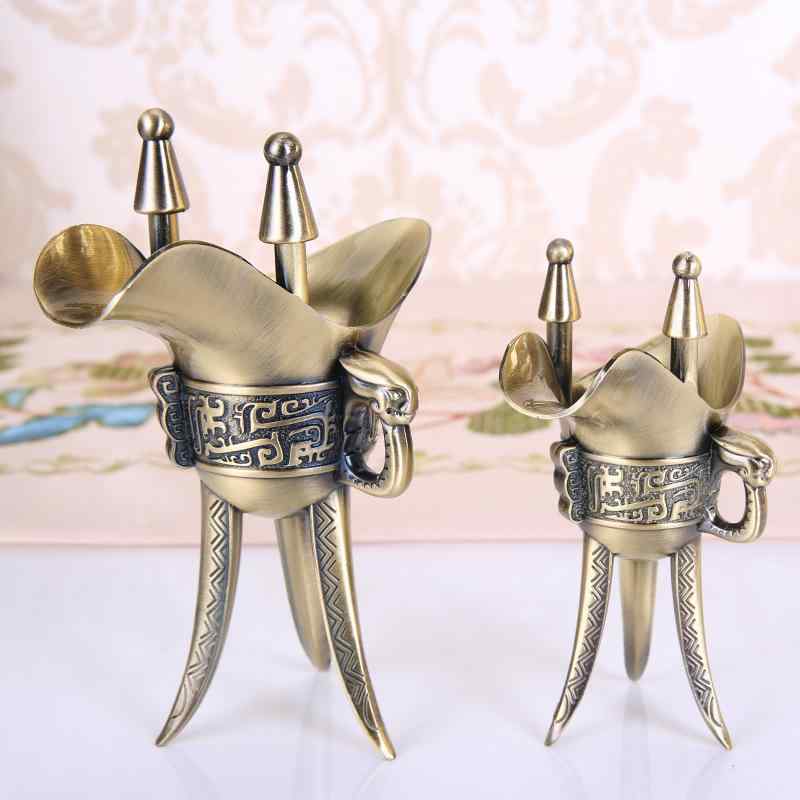 楽天市場】秦の始皇帝盃 さかずき 爵（倣い）（2点セット）中国雑貨