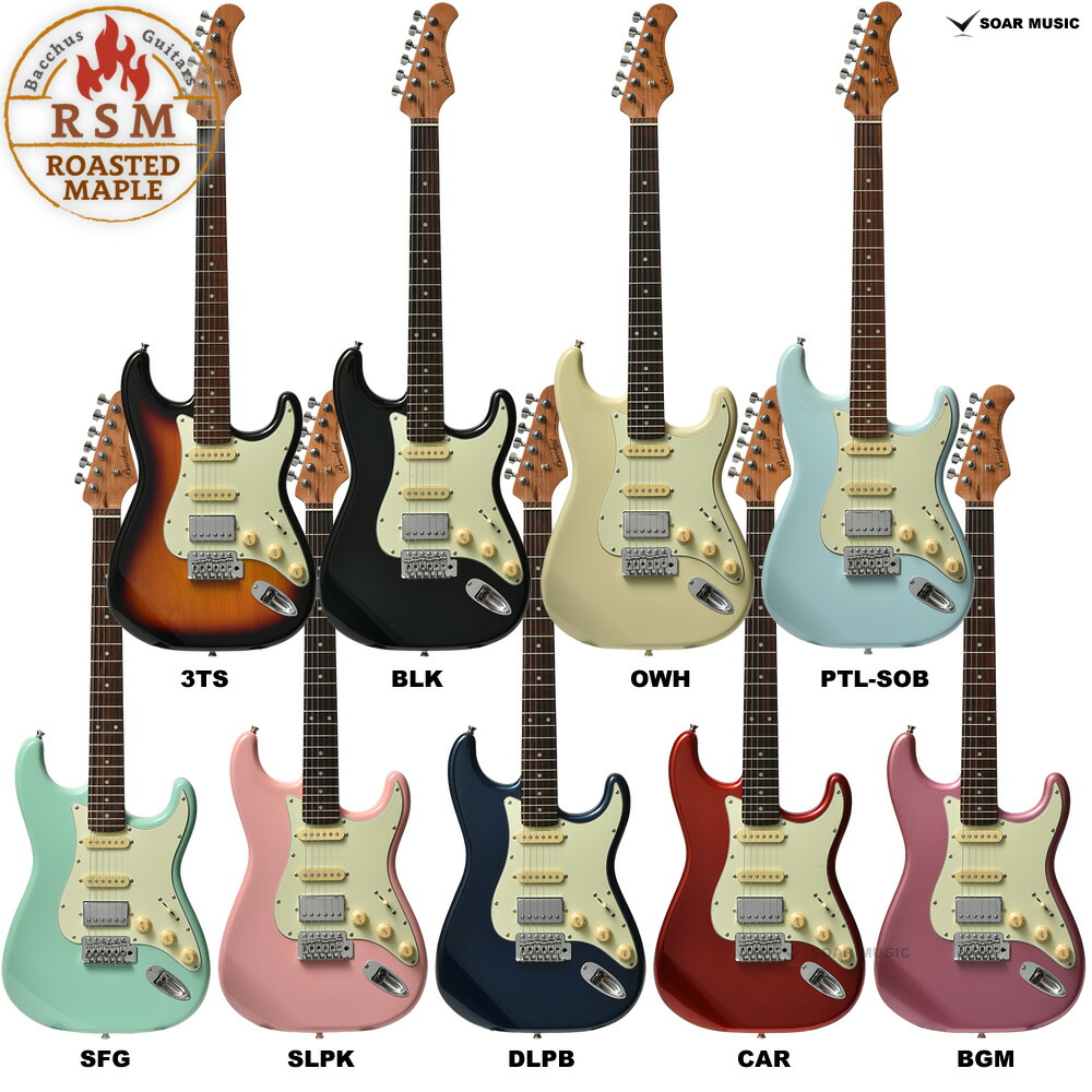 楽天市場】Bacchus バッカス BST-2-RSM/M ローステッドメイプルネック