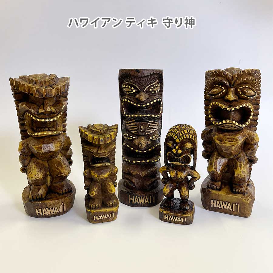 楽天市場】ハワイの守神 TIKI ティキ 木彫り像 守り神 魔除け お守り