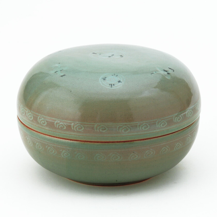 楽天市場】茶道具 菓子器 食籠（じきろ）ロクロ目 溜塗 雪花蒔絵 惺斎