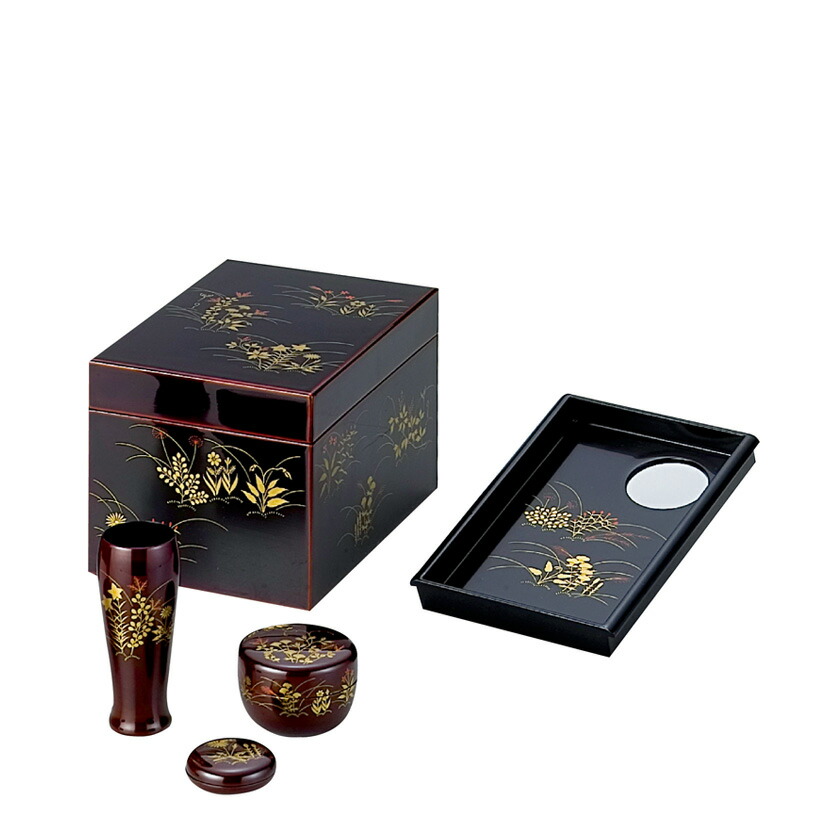 楽天市場】【茶道具 / 茶箱】利休茶箱 キンマ彫 宗悦作（化粧箱）(3点