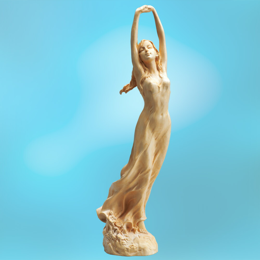 大道寺光弘ブロンズ製女性像 木もれびのなかで約35cm 大道寺光弘