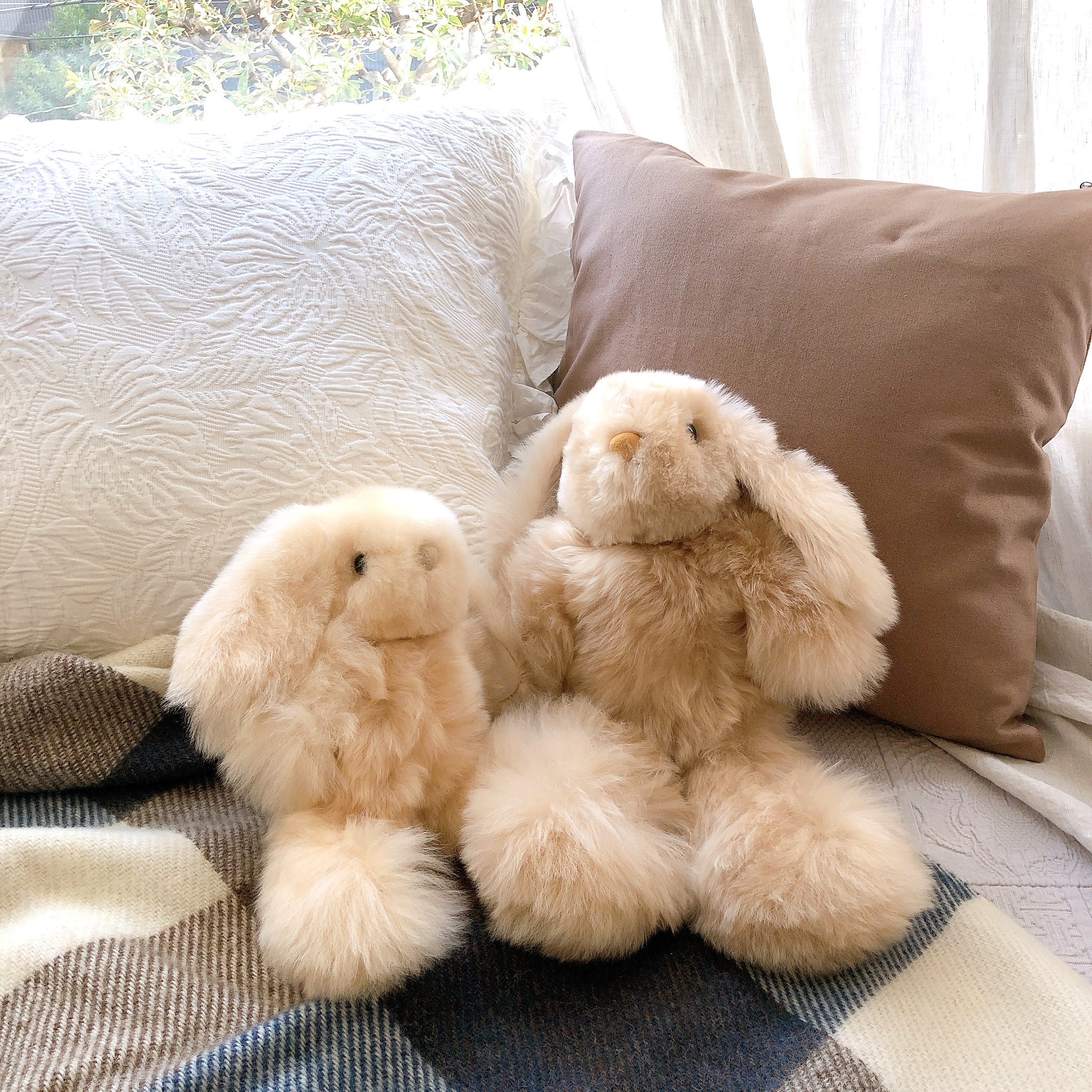 ふわふわアルパカテディベア (ペルー直輸入) ミックスカラー ベージュ