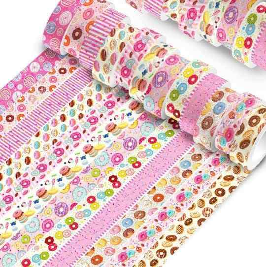 楽天市場】水彩タッチ ダイカット マスキングテープ 20mm 全7柄セット