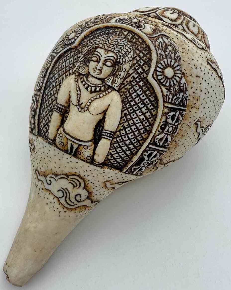 楽天市場】チベット密教法具 法螺貝（シャンカ）チティパティ-1 : PEMA