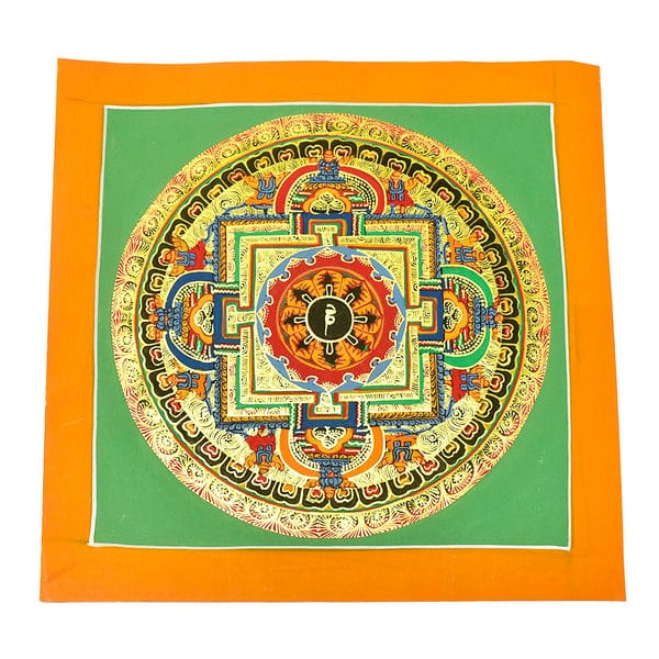 値下げ チベット種字曼陀羅 赤 肉筆 値下げ チベット種字曼陀羅 赤