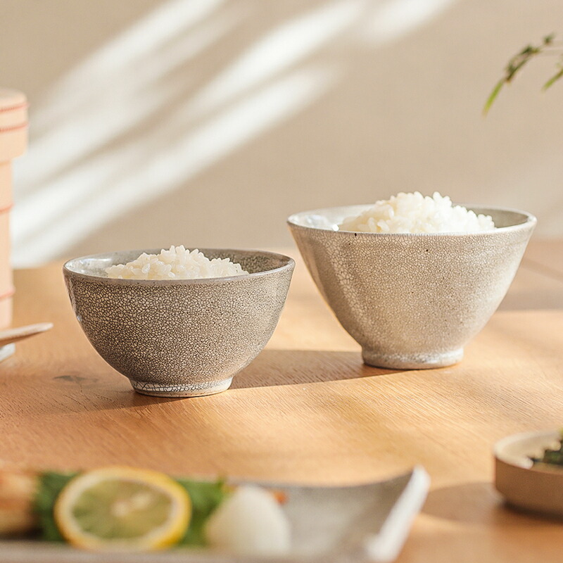 楽天市場】茶わん 錆かいらぎ 大 Mサイズ 陶器 兵山窯 日本製 グレー